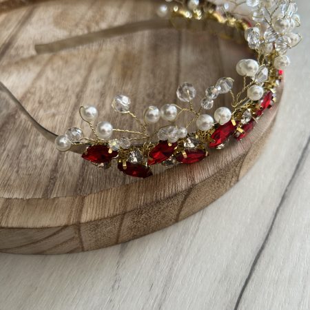 Stunning red and gold tiara