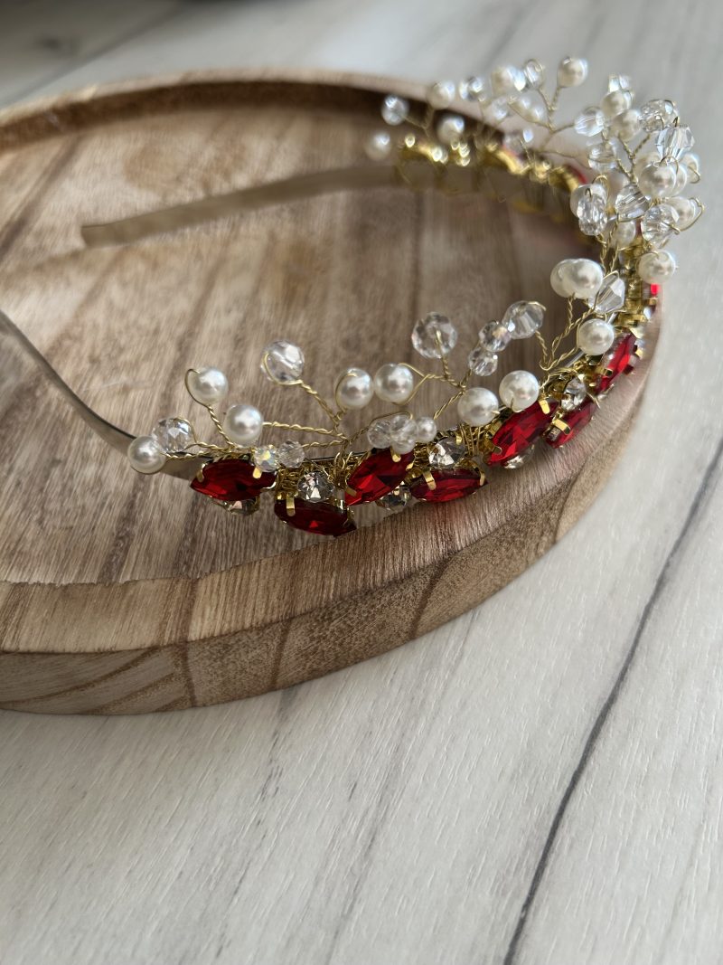 Stunning red and gold tiara