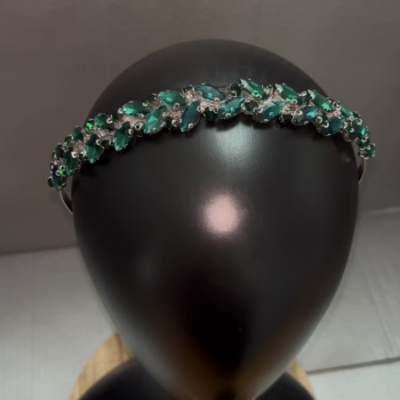 Dark green sparkly headband