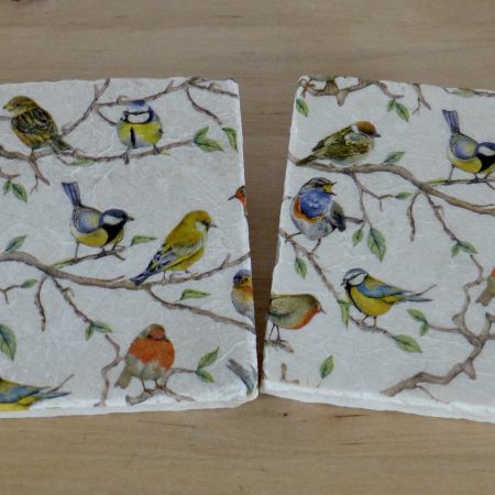 Marble Coasters - Garden Birds
