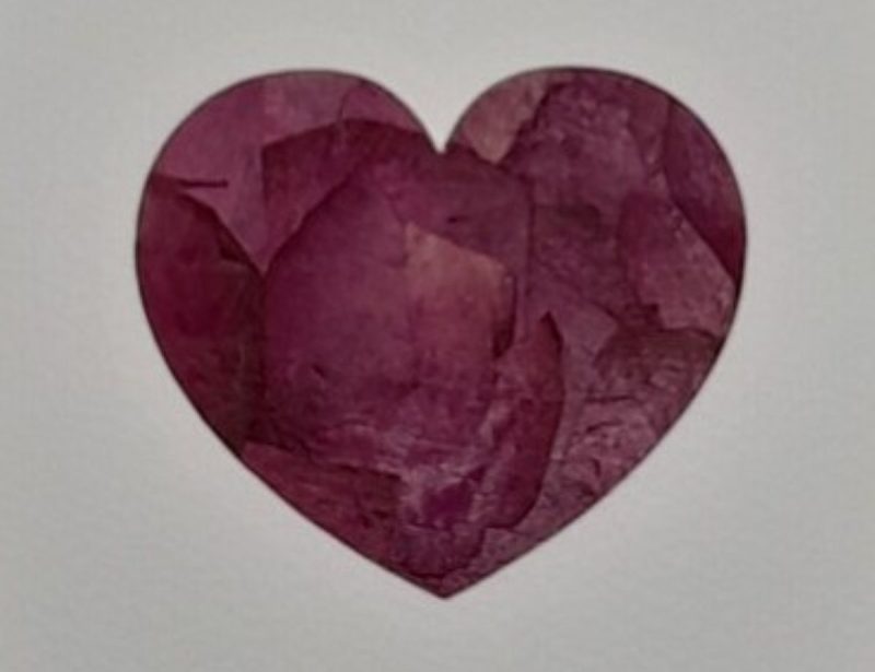 Handmade Heart picture - decoupaged dried Rose petals in a 10cm frame