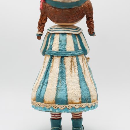 Handmade Coralie Tidepocket Art Doll from paper clay.
