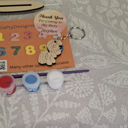 Paint your Own Cute Pony, Personalised Individual Party Packs, Paintable Wood Figures