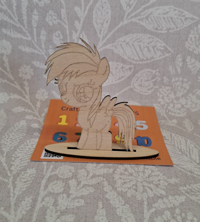Paint your Own Cute Pony, Personalised Individual Party Packs, Paintable Wood Figures