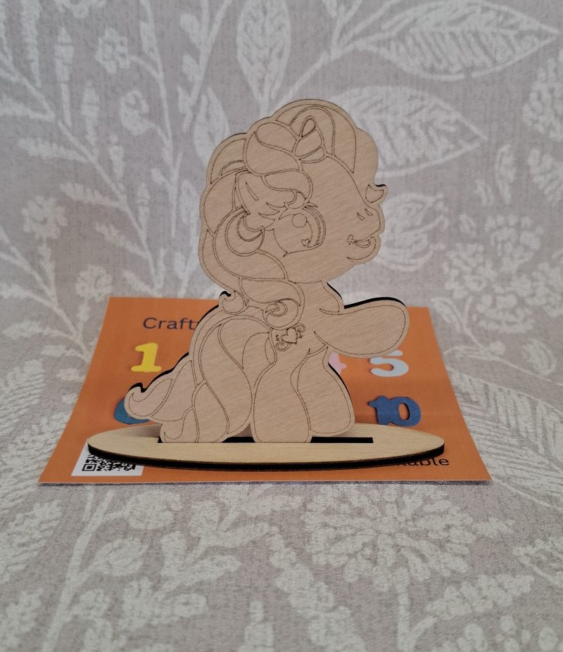 Paint your Own Cute Pony, Personalised Individual Party Packs, Paintable Wood Figures