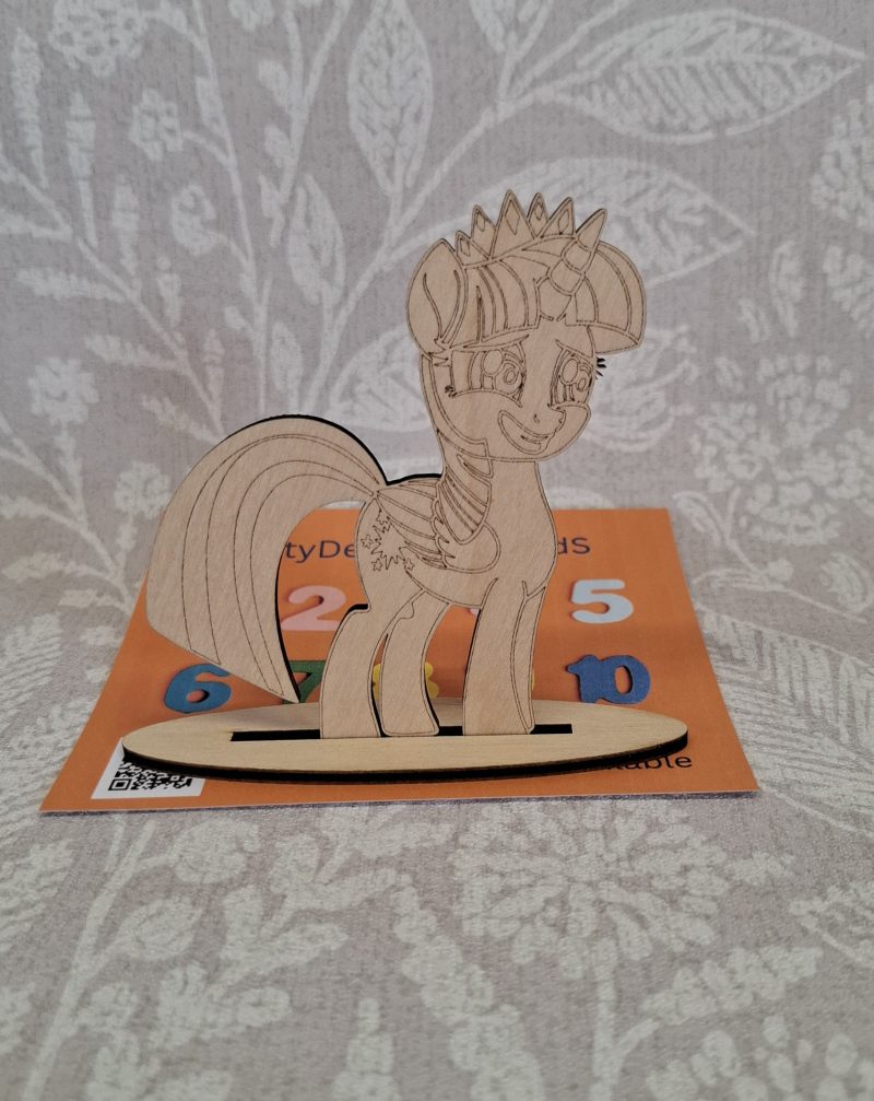 Paint your Own Cute Pony, Personalised Individual Party Packs, Paintable Wood Figures