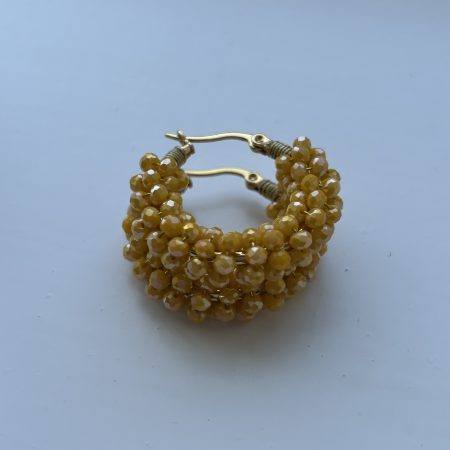 Sunshine crystal beaded hoops