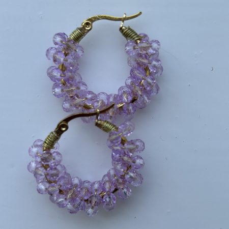 Lavender dreams hoops earrings