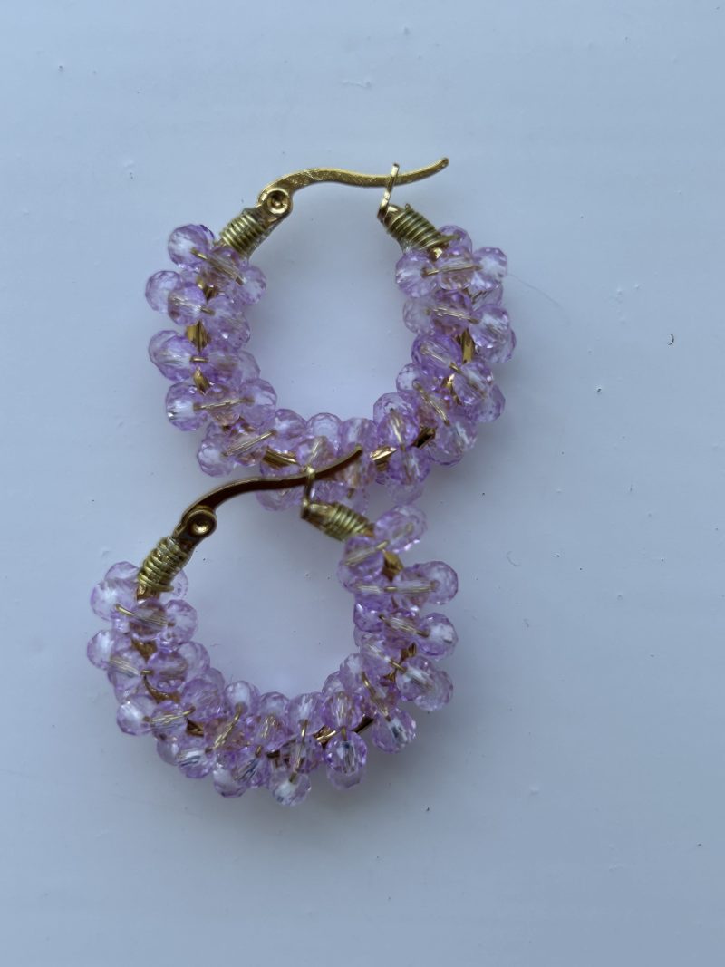 Lavender dreams hoops earrings