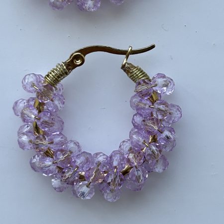Lavender dreams hoops earrings
