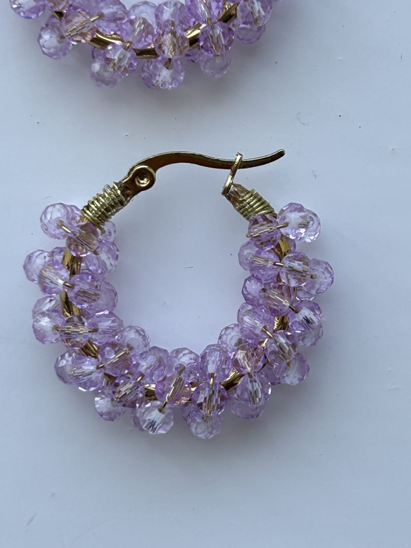 Lavender dreams hoops earrings