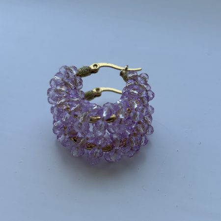 Lavender dreams hoops earrings