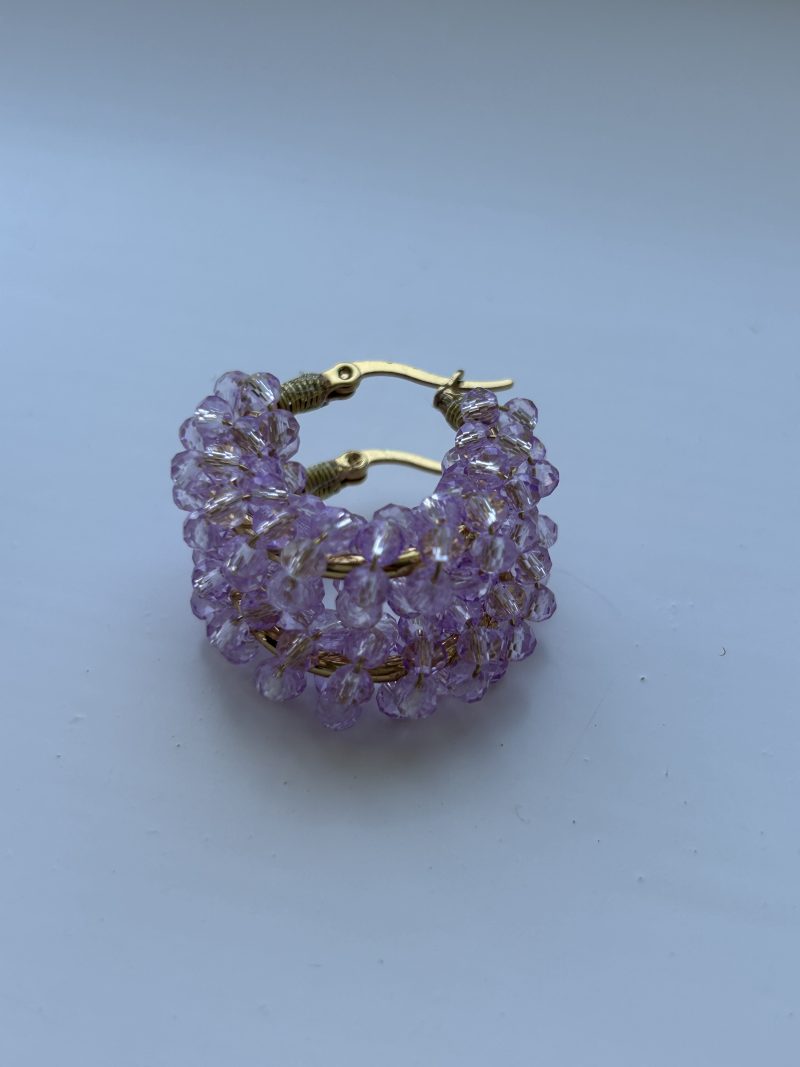 Lavender dreams hoops earrings
