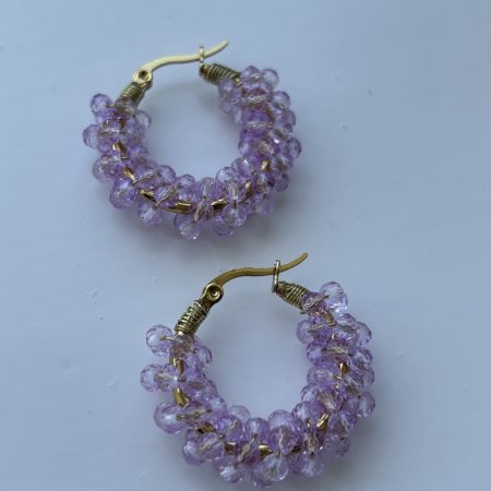 Lavender dreams hoops earrings
