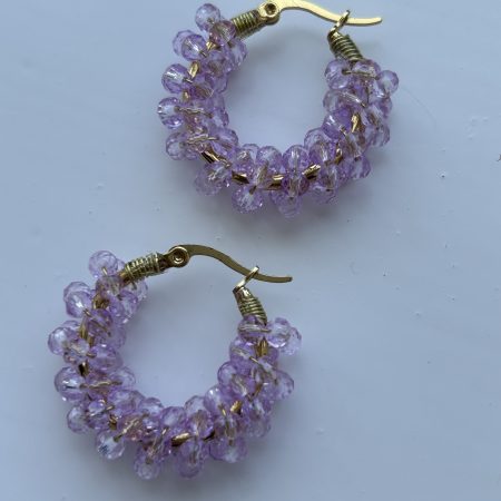 Lavender dreams hoops earrings