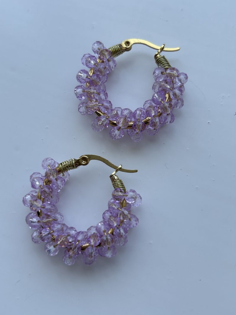 Lavender dreams hoops earrings