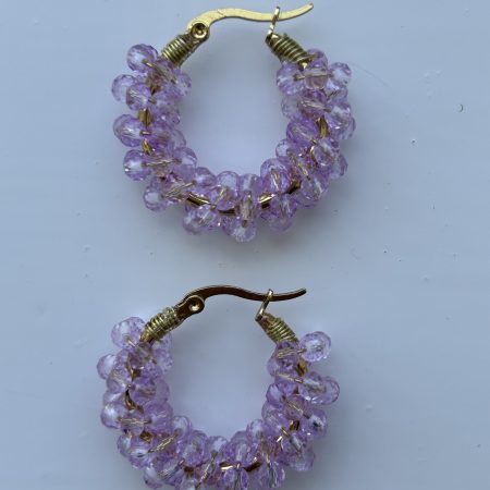 Lavender dreams hoops earrings