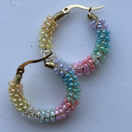 Rainbow Whispers Hoops Earrings