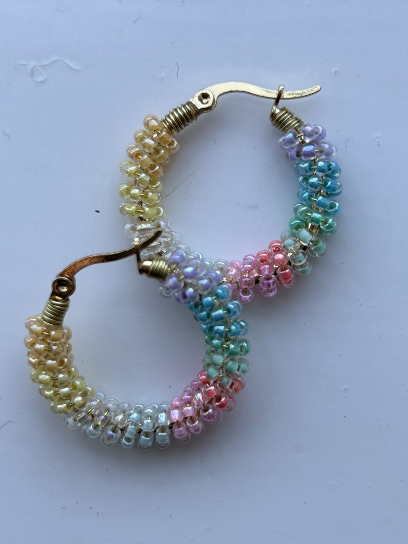 Rainbow Whispers Hoops Earrings