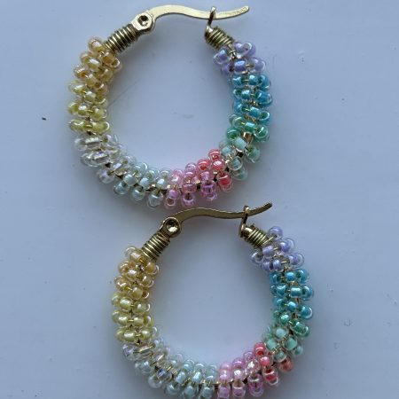 Rainbow Whispers Hoops Earrings
