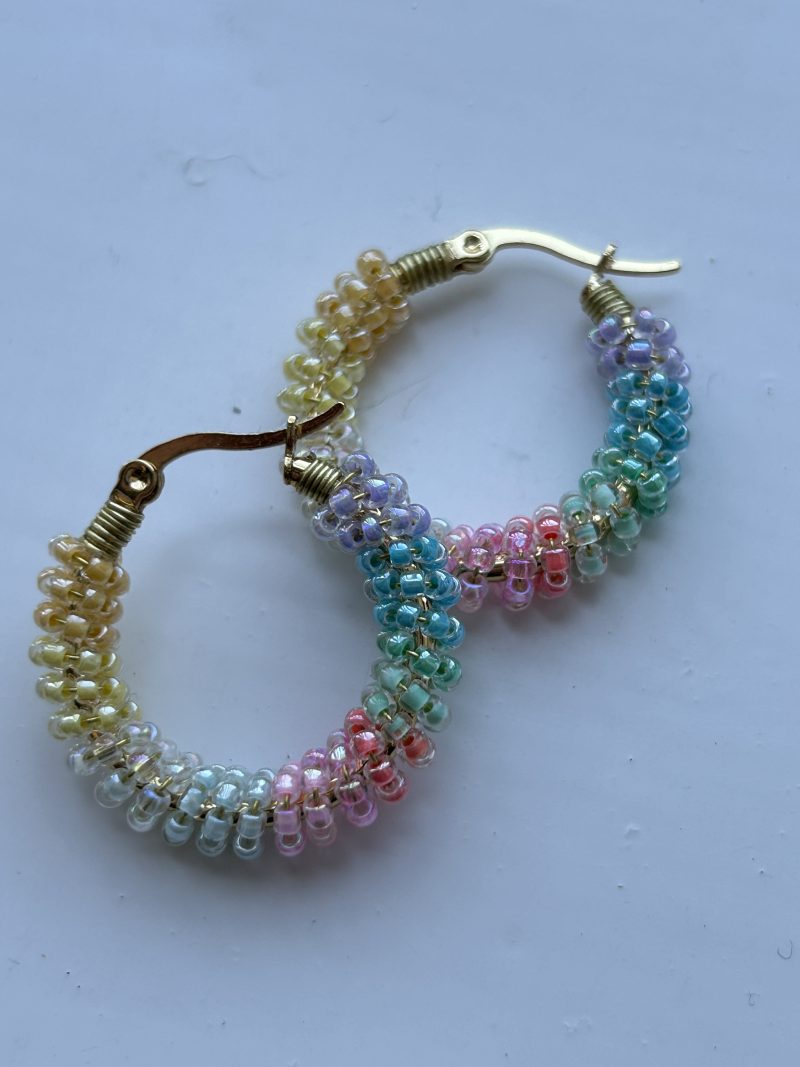 Rainbow Whispers Hoops Earrings