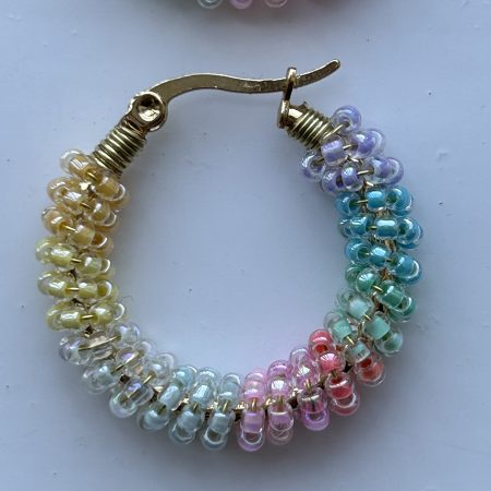 Rainbow Whispers Hoops Earrings