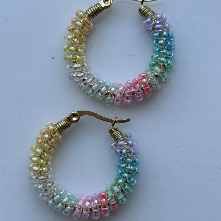 Rainbow Whispers Hoops Earrings