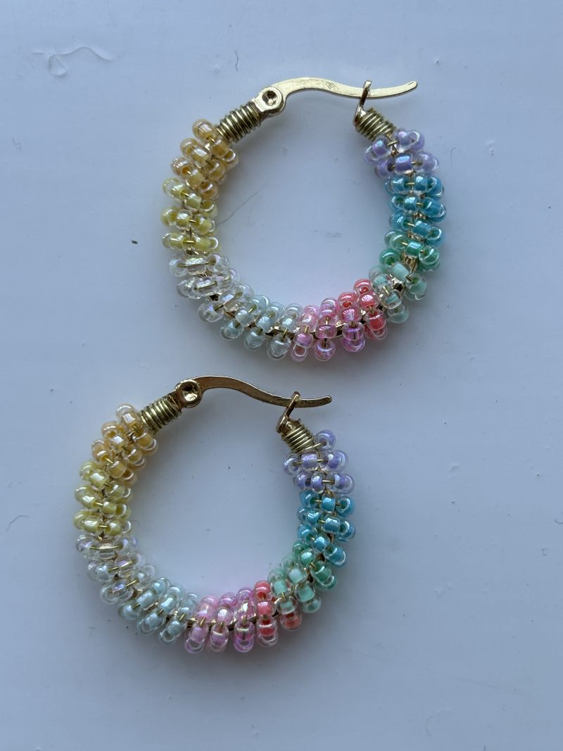 Rainbow Whispers Hoops Earrings