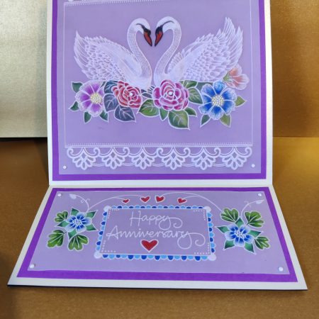 handcrafted greetings card 8" x 8"