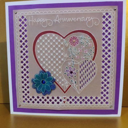handcrafted greetings card 8" x 8"