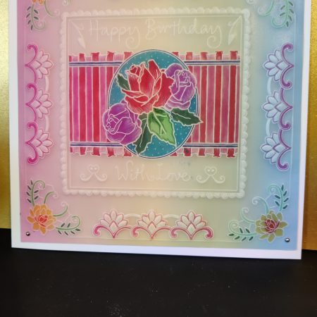 Handcrafted Birthday card 8" x 8" with unique design