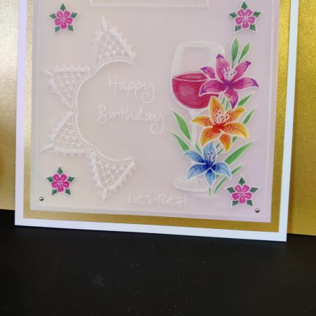 Handcrafted Special Friend Birthday card 8" x 8" with unique design