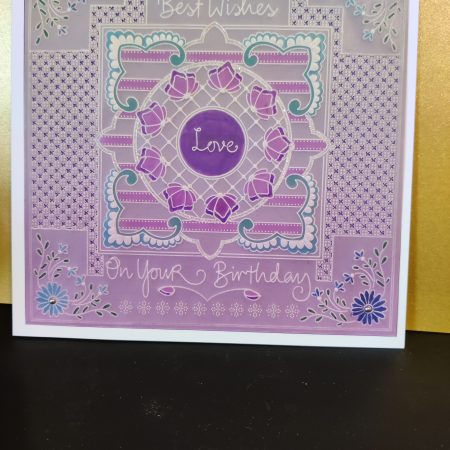 Handcrafted General Birthday card 8" x 8" with unique design