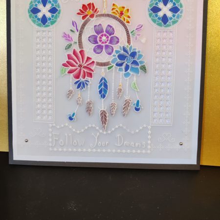 Handcrafted greetings card 8" x 8" with unique design