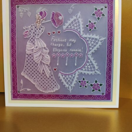 Handcrafted greetings card 8" x 8" with unique design