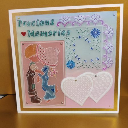 Handcrafted greetings card 8" x 8" with unique design