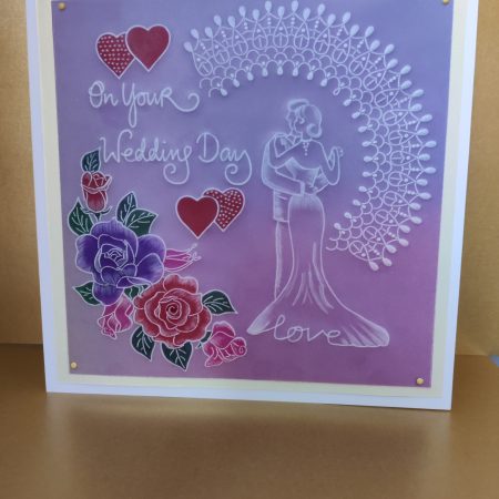 handcrafted greetings card 8" x 8"