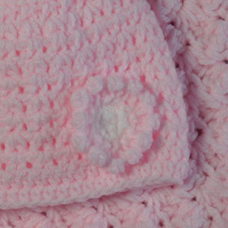 Pink Baby Girl Gift, Handmade Crochet Baby Cardigan and Hat, Baby Shower Gift