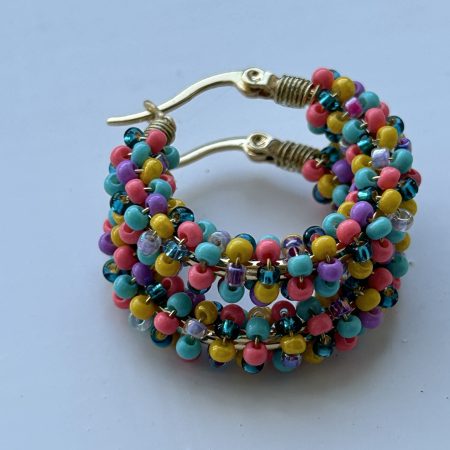 Tropical Bloom Hoops Earrings