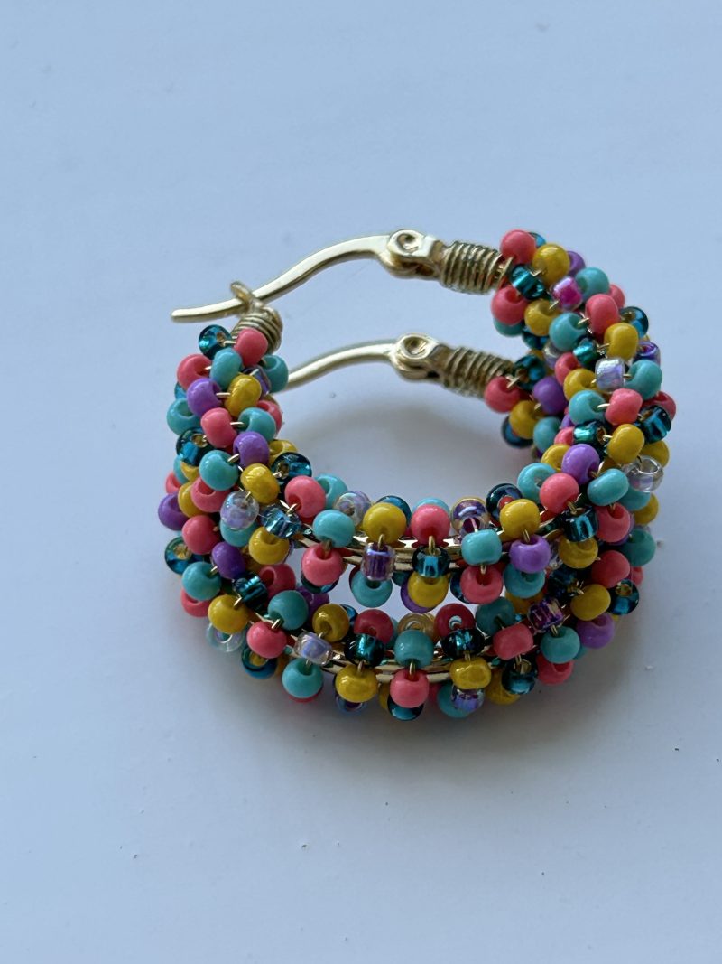 Tropical Bloom Hoops Earrings
