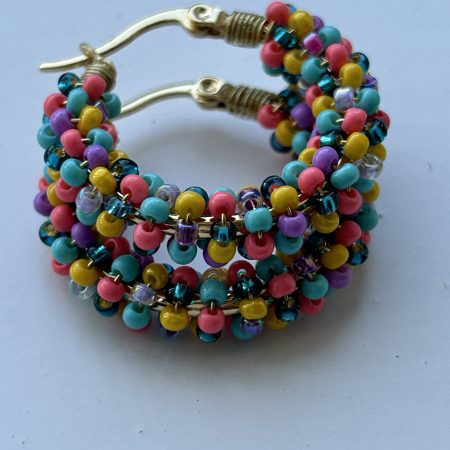 Tropical Bloom Hoops Earrings