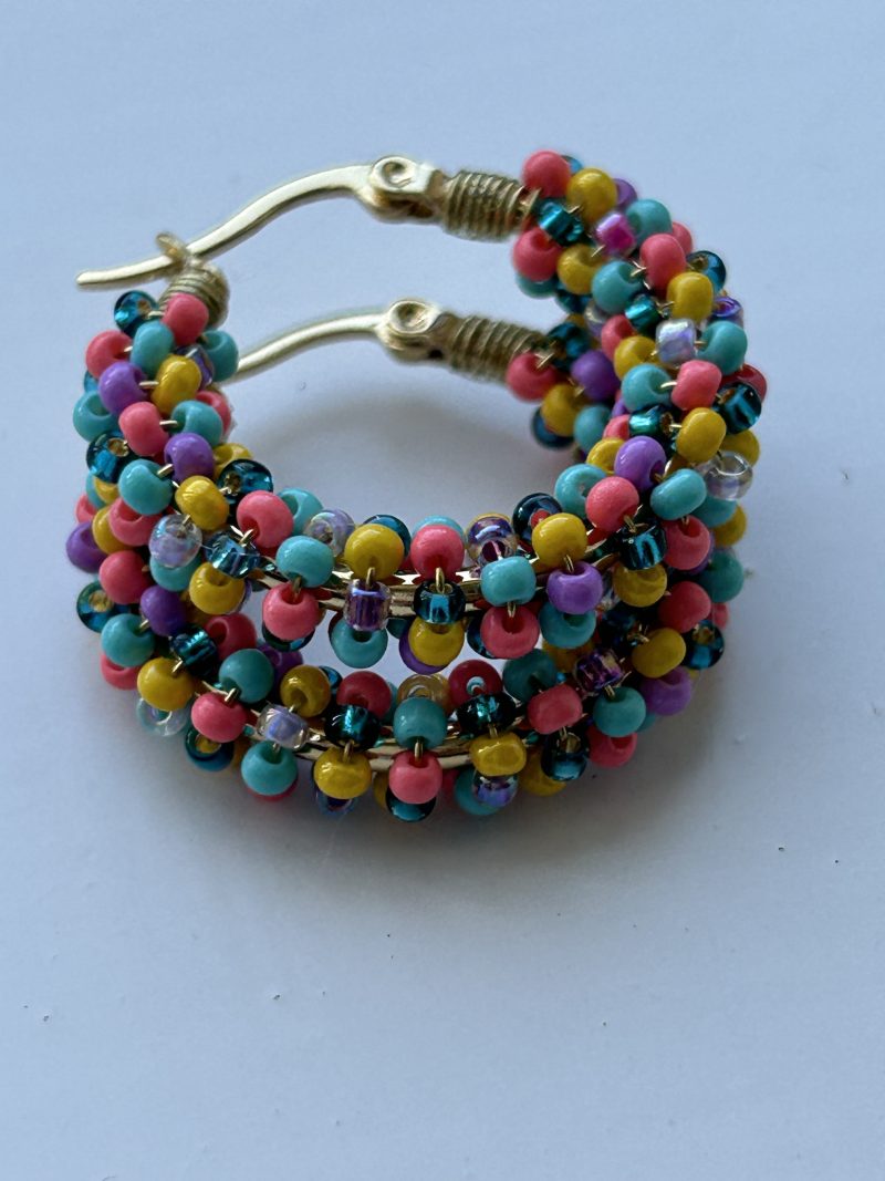 Tropical Bloom Hoops Earrings