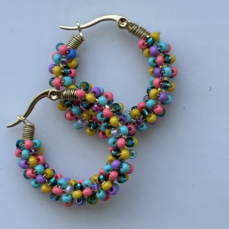 Tropical Bloom Hoops Earrings