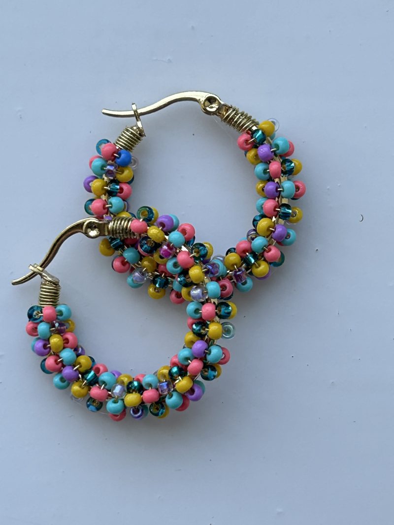 Tropical Bloom Hoops Earrings