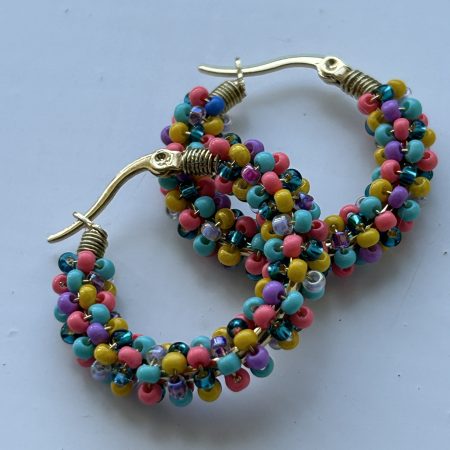 Tropical Bloom Hoops Earrings