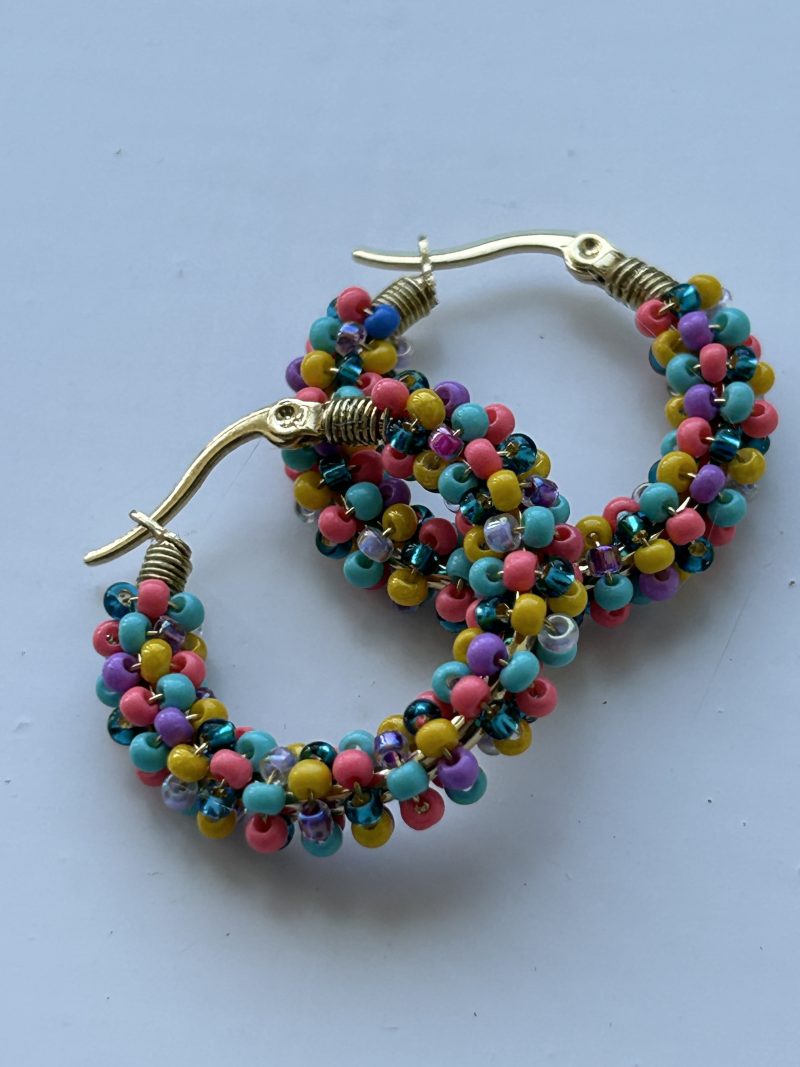 Tropical Bloom Hoops Earrings
