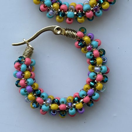 Tropical Bloom Hoops Earrings