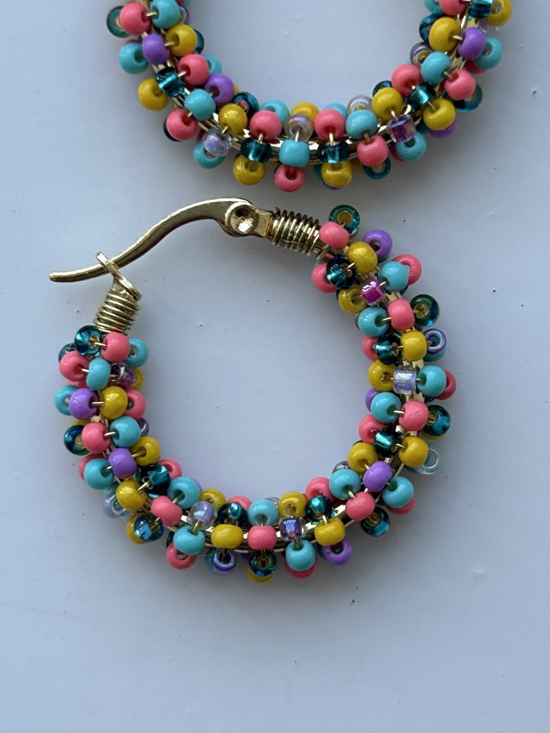 Tropical Bloom Hoops Earrings
