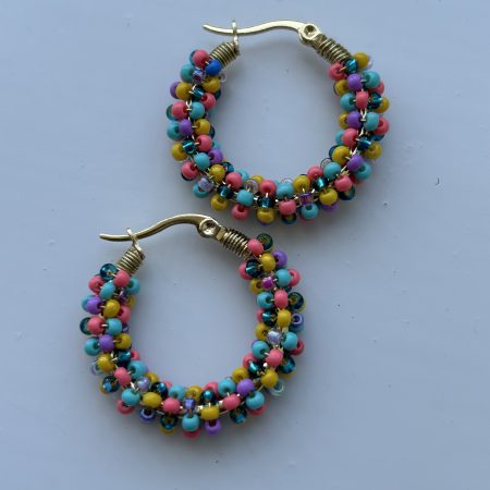 Tropical Bloom Hoops Earrings