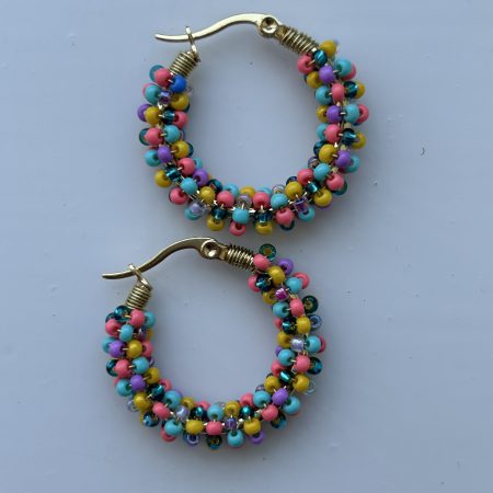 Tropical Bloom Hoops Earrings
